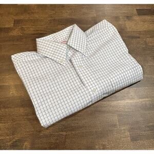 Brooks Brothers Dress Shirt Blue Checkered 16 2/3